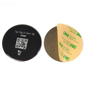 Digital Contactless QR Code & NFC Menu Disc Sticker for Online Order