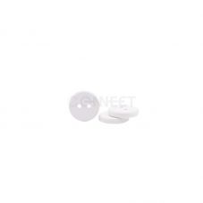 Washable White PPS 15mm Button NFC 13.56MHz Laundry RFID Tag