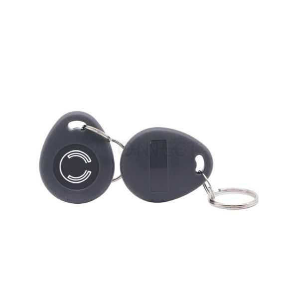ICODE® SLIX RFID Key Fob Teardrop Grey Color With Logo
