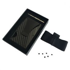 Minimalist Slim Carbon Fiber Money Clip Front Pocket Wallet RFID Blocking Card Holder for Men