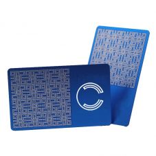 Newly Custom Print CR80 Digital Business Blue NFC Card for Social Media