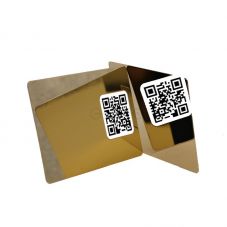 Mirror Sparking NFC Digital Business Card No App 24K Gold Plated Metal NFC Card