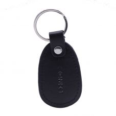 Engrave Logo Leather Electronic Business Card NFC Social Media Keychain for WhatsApp