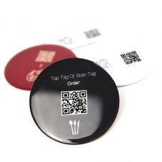 Digital Contactless QR Code & NFC Menu Disc Sticker for Online Order