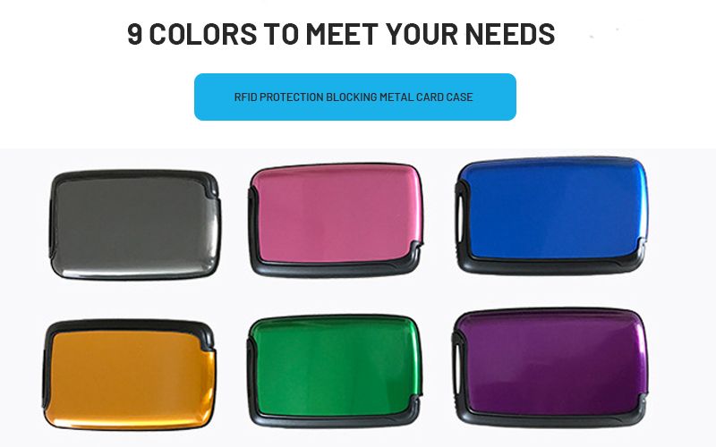 Aluminum Wallet RFID Blocking Metal ID Case for Men Woman