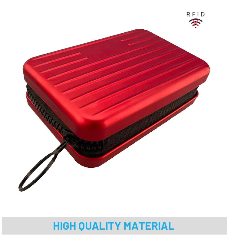 Stylish Luggage Shape Aluminum RFID Blocking Credit Card Holder